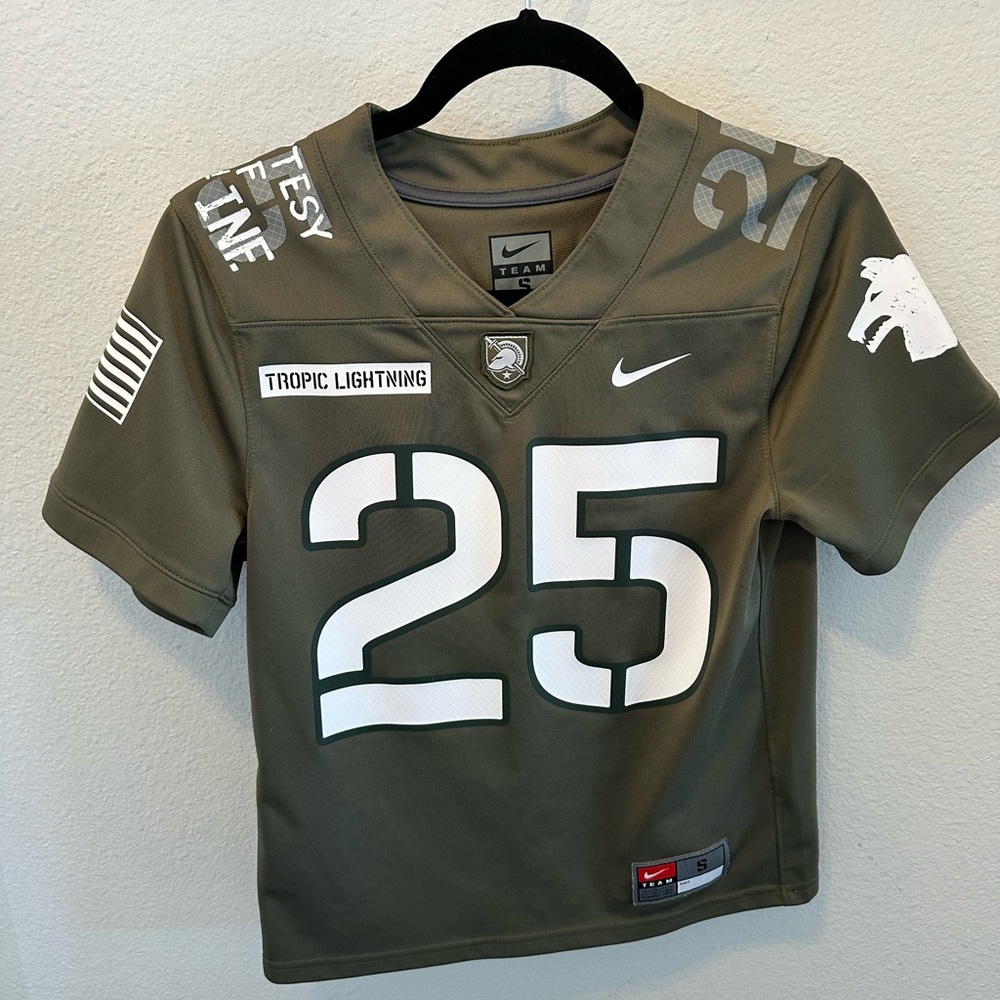 Nike Youth Olive Green 'Tropic Lightning' Army Football Jersey